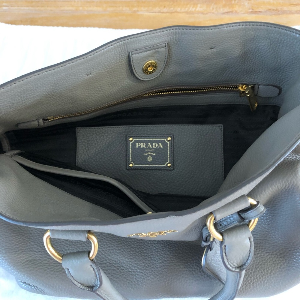 Prada Taupe Leather Tote Bag - Picture 5 of 5